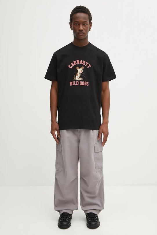 Carhartt WIP tricou din bumbac S/S Wild Dog T-Shirt I035450.89XX negru