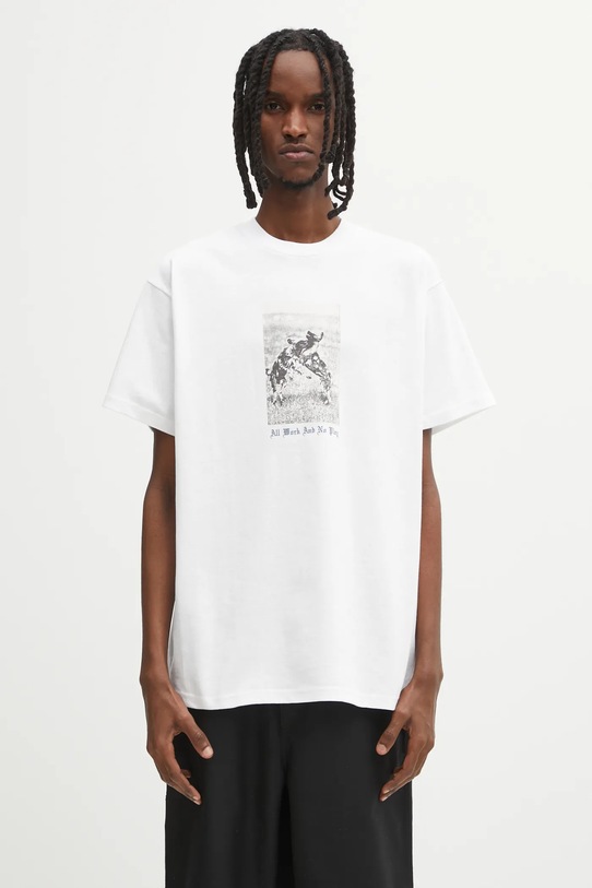 Carhartt WIP t-shirt bawełniany S/S No Play T-Shirt nadruk biały I035452.02XX
