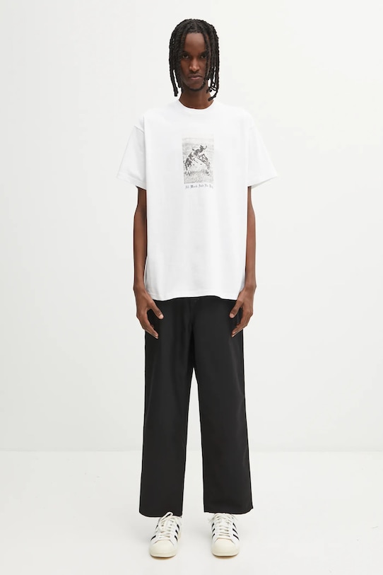 Bavlněné tričko Carhartt WIP S/S No Play T-Shirt I035452.02XX bílá