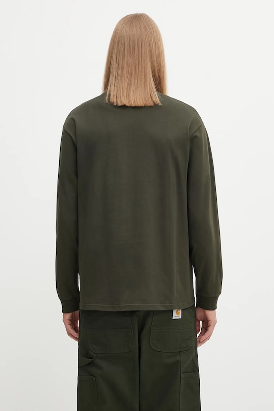 Oblečení Bavlněné tričko s dlouhým rukávem Carhartt WIP L/S Chase T-Shirt I026392.3CBXX zelená