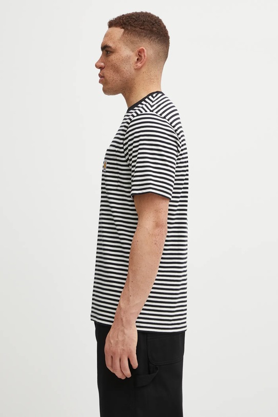 Carhartt WIP t-shirt bawełniany S/S Verner Pocket T-Shirt I033816.2JGXX czarny AW25