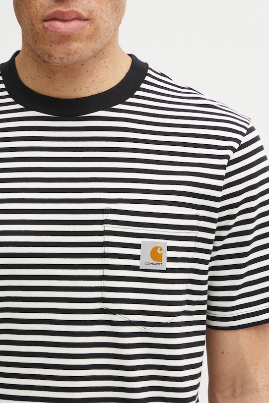 Carhartt WIP t-shirt bawełniany S/S Verner Pocket T-Shirt czarny I033816.2JGXX