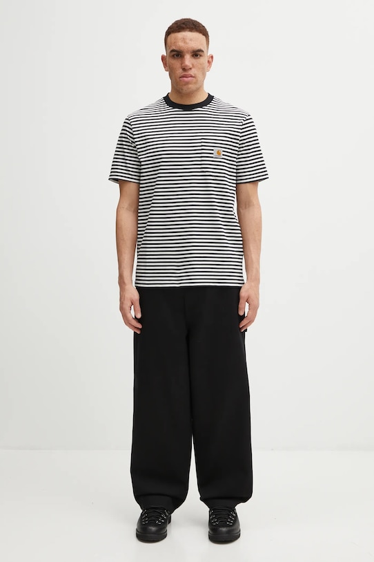 Carhartt WIP t-shirt bawełniany S/S Verner Pocket T-Shirt I033816.2JGXX czarny