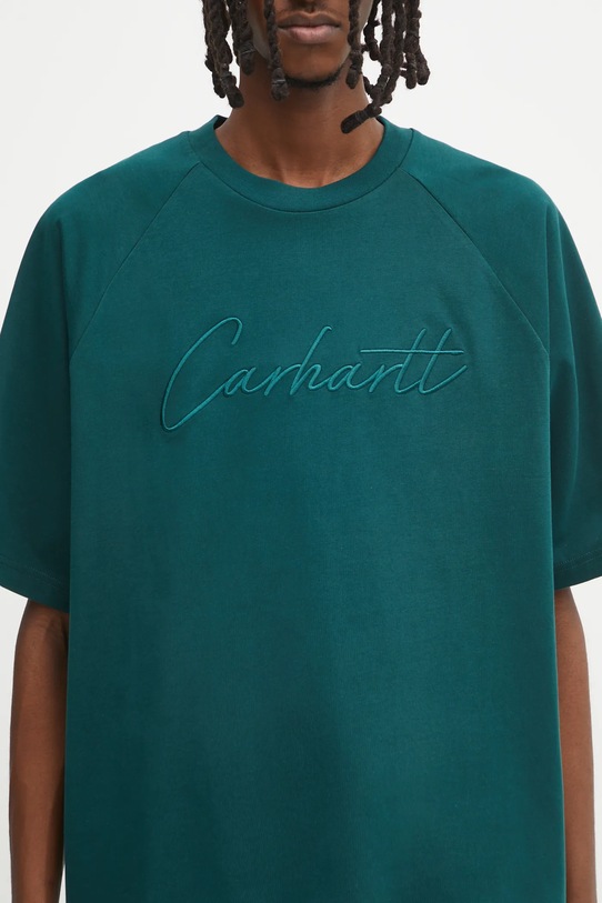Carhartt WIP t-shirt bawełniany S/S Ray T-Shirt zielony I035306.05AXX