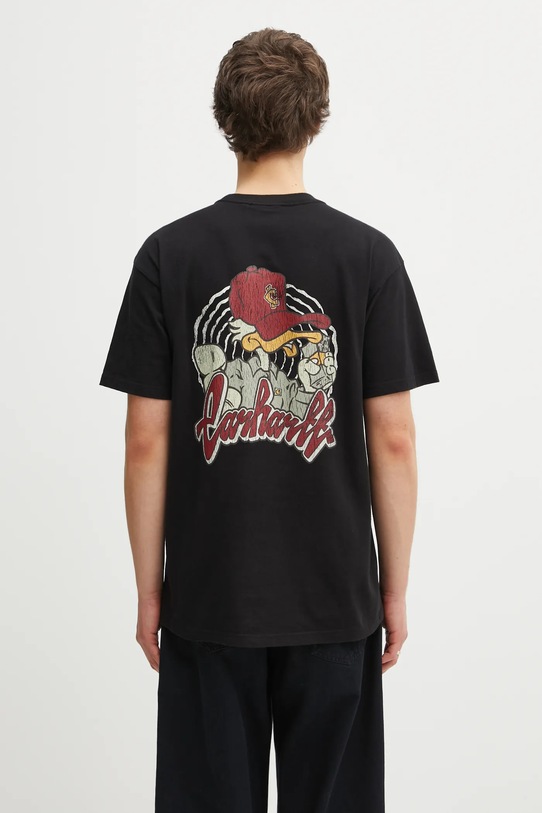 Carhartt WIP t-shirt bawełniany S/S Chedda T-Shirt wzorzyste czarny I035428.8960