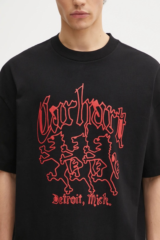 Carhartt WIP t-shirt bawełniany S/S Hackwork T-Shirt czarny I035434.8960