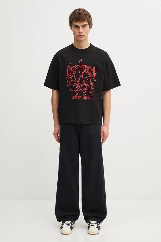 Carhartt WIP t-shirt bawełniany S/S Hackwork T-Shirt I035434.8960 czarny