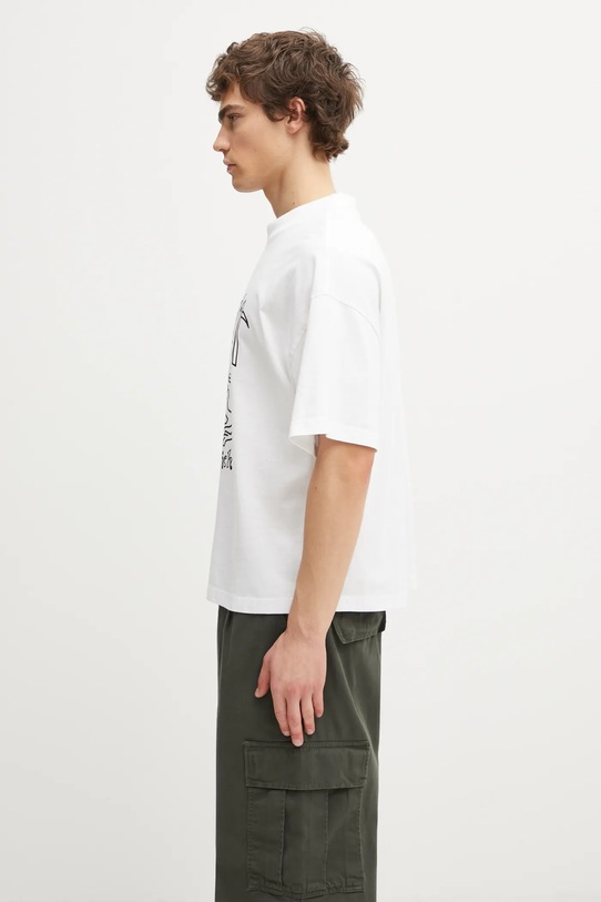 Carhartt WIP t-shirt bawełniany S/S Hackwork T-Shirt I035434.260 biały AW25