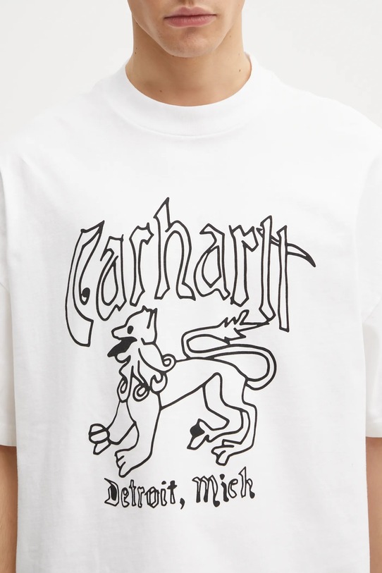 Carhartt WIP t-shirt bawełniany S/S Hackwork T-Shirt biały I035434.260