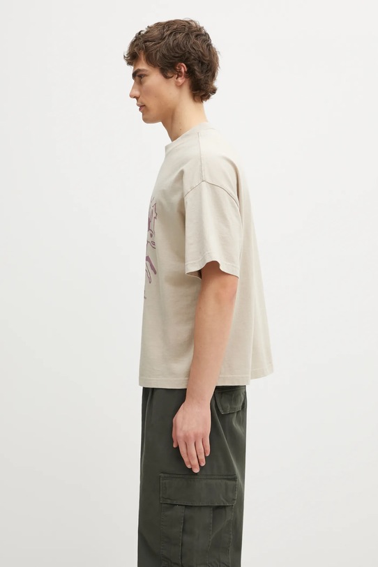 Carhartt WIP t-shirt bawełniany S/S Hackwork T-Shirt I035434.2LP60 beżowy AW25