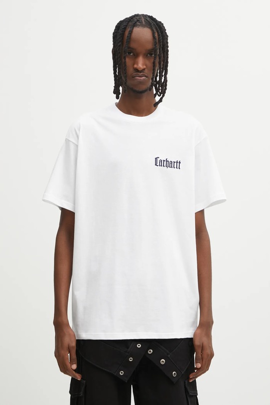 Odzież Carhartt WIP t-shirt bawełniany S/S Schooling T-Shirt I035453.02XX biały