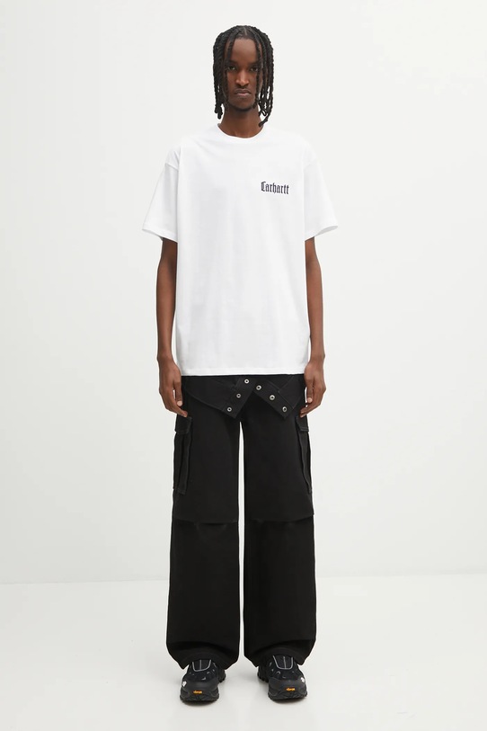 Carhartt WIP t-shirt bawełniany S/S Schooling T-Shirt I035453.02XX biały