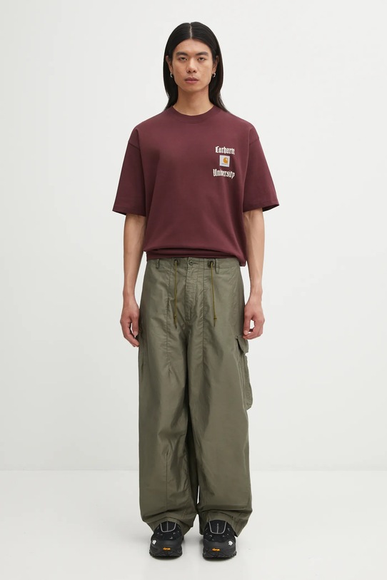 Carhartt WIP t-shirt bawełniany S/S Schooling Heart T-Shirt I035455.33KXX bordowy