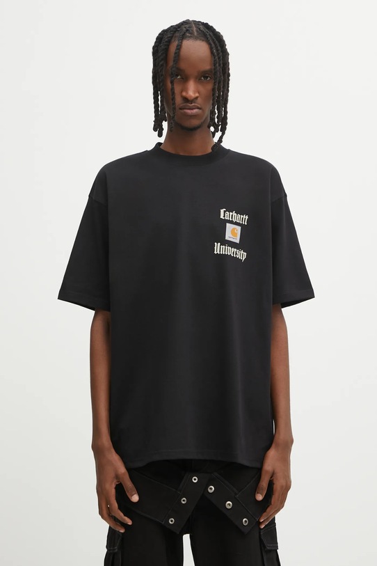 Carhartt WIP t-shirt bawełniany S/S Schooling Heart T-Shirt nadruk czarny I035455.89XX