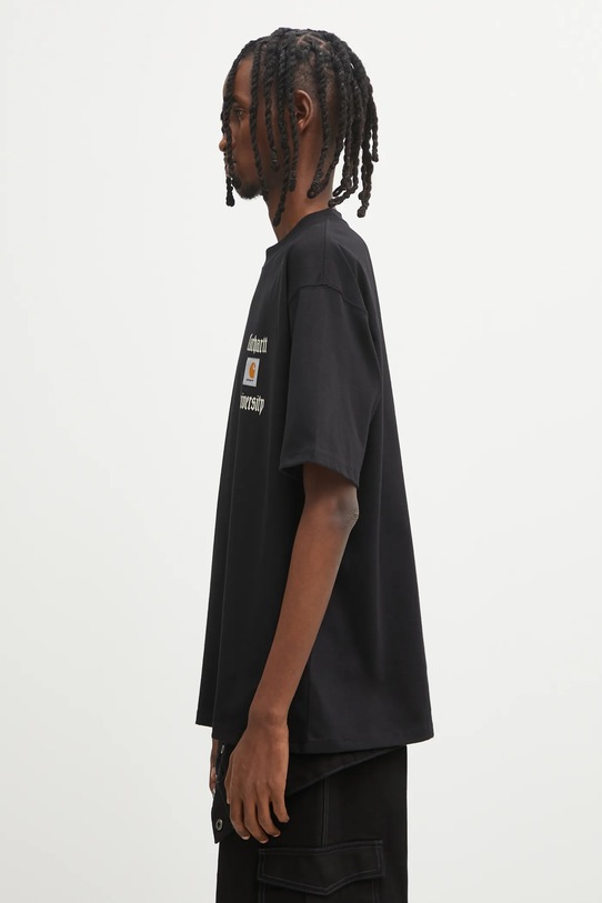 Carhartt WIP t-shirt bawełniany S/S Schooling Heart T-Shirt I035455.89XX czarny AW25