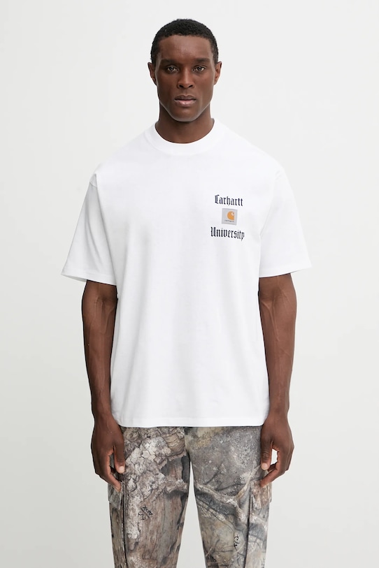 Carhartt WIP t-shirt bawełniany S/S Schooling Heart T-Shirt nadruk biały I035455.02XX