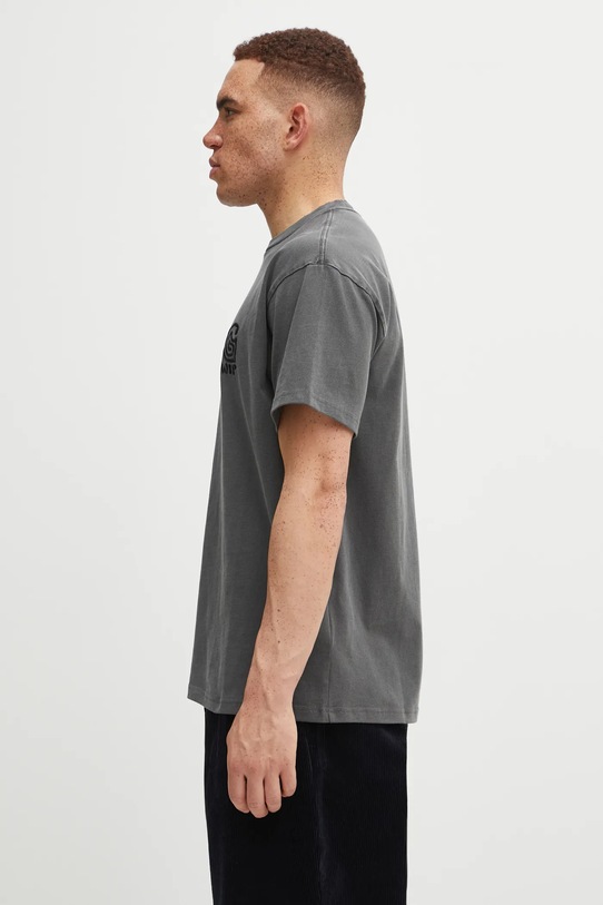 Carhartt WIP t-shirt bawełniany S/S Helix Redux T-Shirt I035485.89GD szary AW25