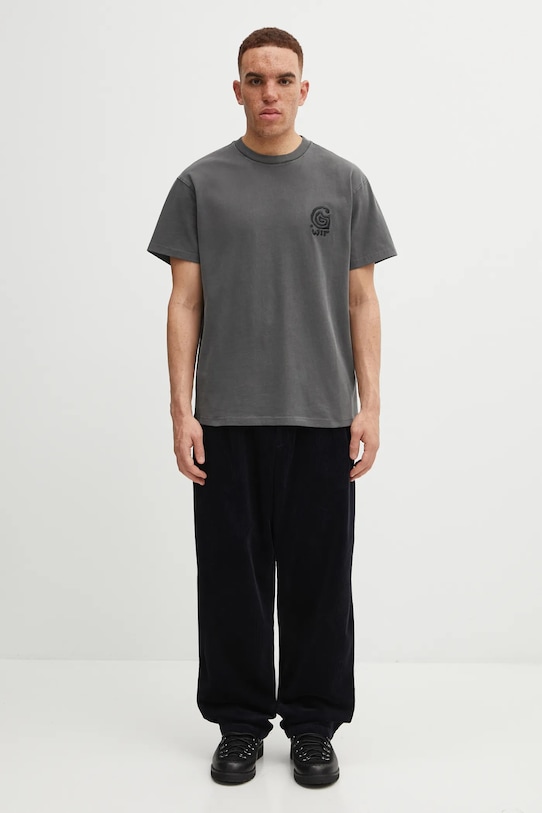 Carhartt WIP t-shirt bawełniany S/S Helix Redux T-Shirt I035485.89GD szary