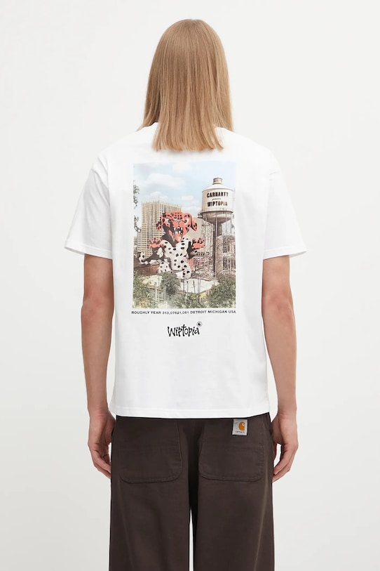 Бавовняна футболка Carhartt WIP S/S Wiptopia T-Shirt візерунок білий I035492.02XX