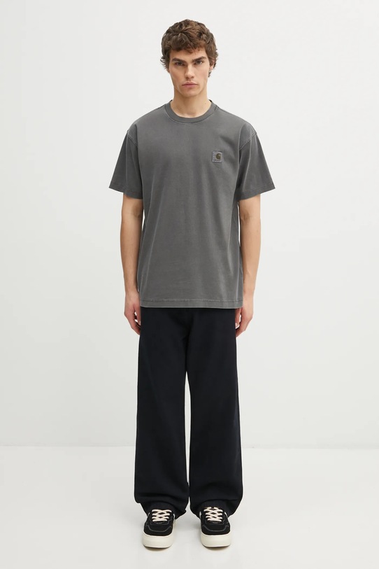 Carhartt WIP t-shirt bawełniany S/S Vista T-Shirt I030780.89GD szary