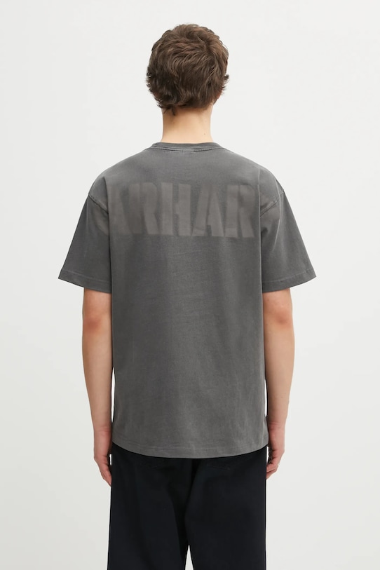 Carhartt WIP t-shirt bawełniany S/S RGGD T-Shirt nadruk szary I035448.89GD