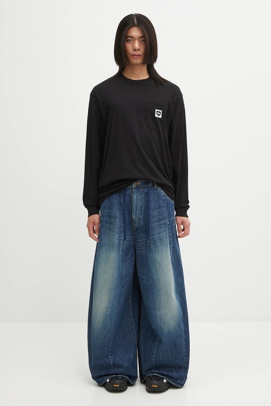 Bavlnené tričko s dlhým rukávom Carhartt WIP L/S Pocket Heart T-Shirt I035300.00EXX čierna