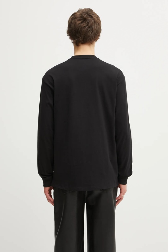 Ρούχα Βαμβακερή μπλούζα με μακριά μανίκια Carhartt WIP L/S Pocket Heart T-Shirt I035300.1V2XX μαύρο