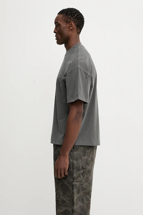 Carhartt WIP t-shirt bawełniany S/S Benton T-Shirt I035590.87GD szary AW25