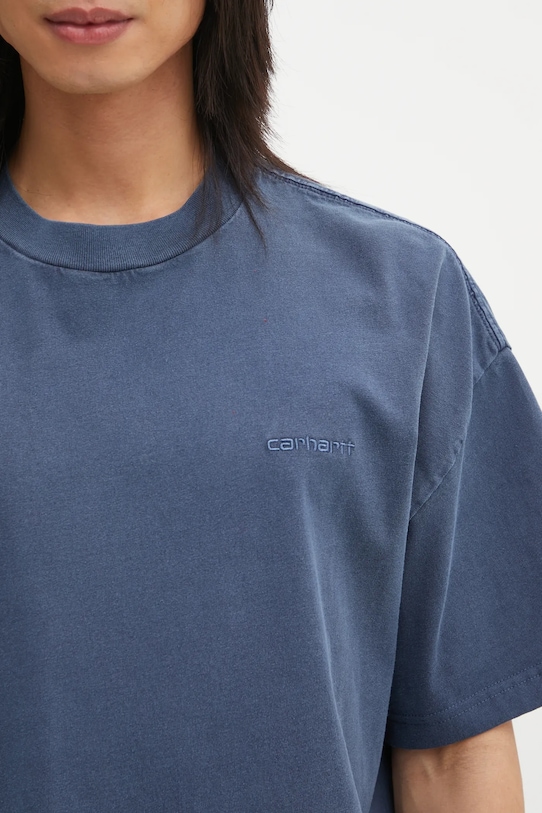 Carhartt WIP t-shirt bawełniany S/S Benton T-Shirt niebieski I035590.VQGD