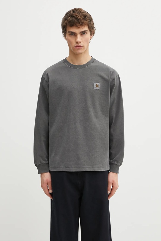 Carhartt WIP longsleeve bawełniany L/S Vista T-Shirt bawełna szary I030779.89GD