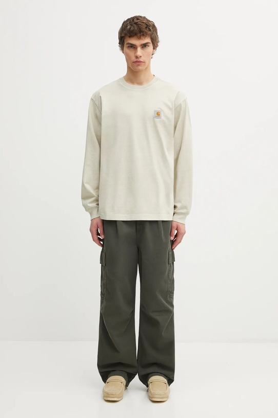 Carhartt WIP longsleeve bawełniany L/S Vista T-Shirt I030779.2LPGD beżowy