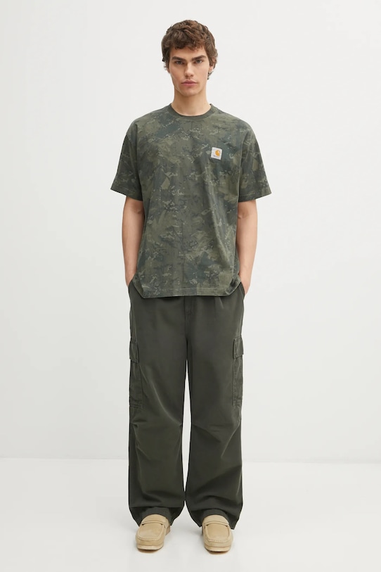 Carhartt WIP t-shirt bawełniany S/S Camo Combi T-Shirt I035859.3G2GD zielony