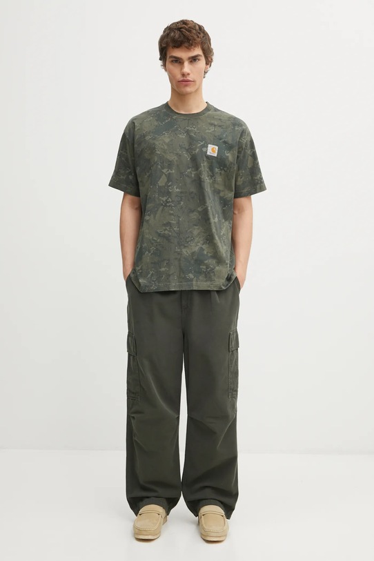 Carhartt WIP t-shirt bawełniany S/S Camo Combi T-Shirt I035859.3G2GD zielony