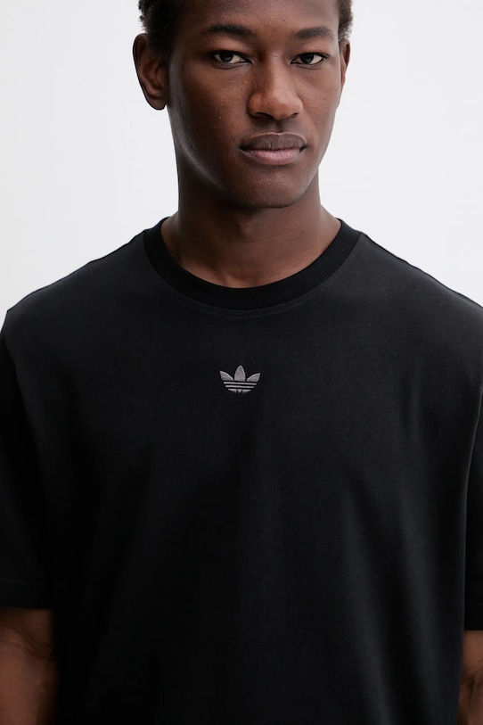 adidas Originals pamut póló Face GFX fekete JX7759
