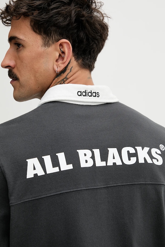 Бавовняний лонгслів adidas Originals Rugby KG4638 сірий