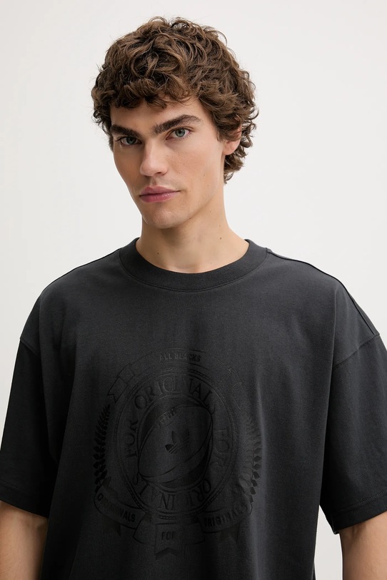 adidas Originals t-shirt bawełniany All Black szary KG4650