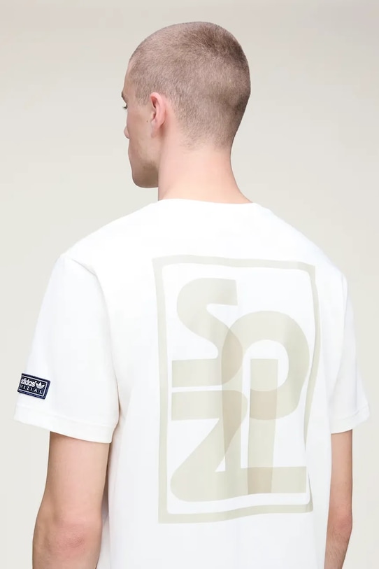 adidas Originals t-shirt bawełniany Grphc Spzl Tee beżowy KA3901