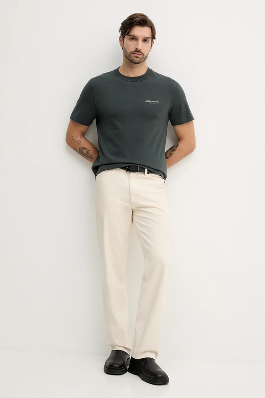 Abercrombie & Fitch t-shirt bawełniany 3-pack zielony KI123.5084.100