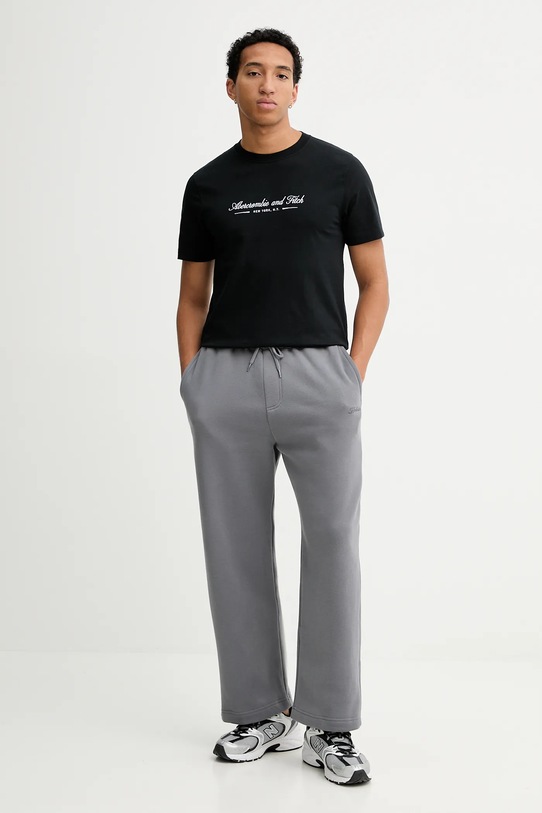 Abercrombie & Fitch t-shirt bawełniany KI123.5255.900 czarny AW25