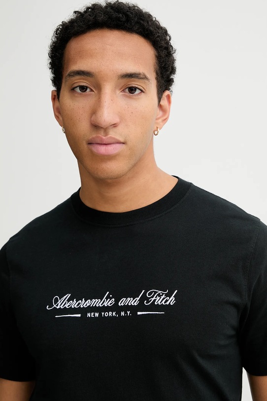 Bavlněné tričko Abercrombie & Fitch černá KI123.5255.900