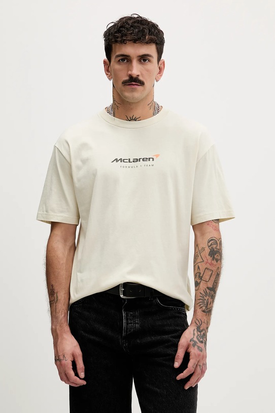 Odzież Hollister Co. t-shirt bawełniany KI323.5317.178 beżowy