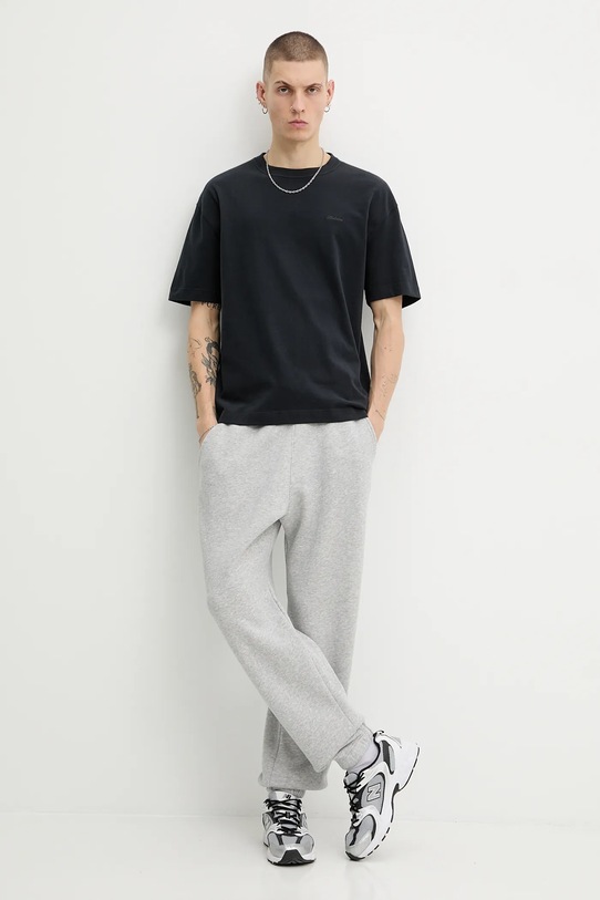 Hollister Co. t-shirt bawełniany KI323.5400.900 czarny AW25