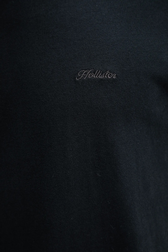 Hollister Co. t-shirt bawełniany KI323.5400.900 czarny