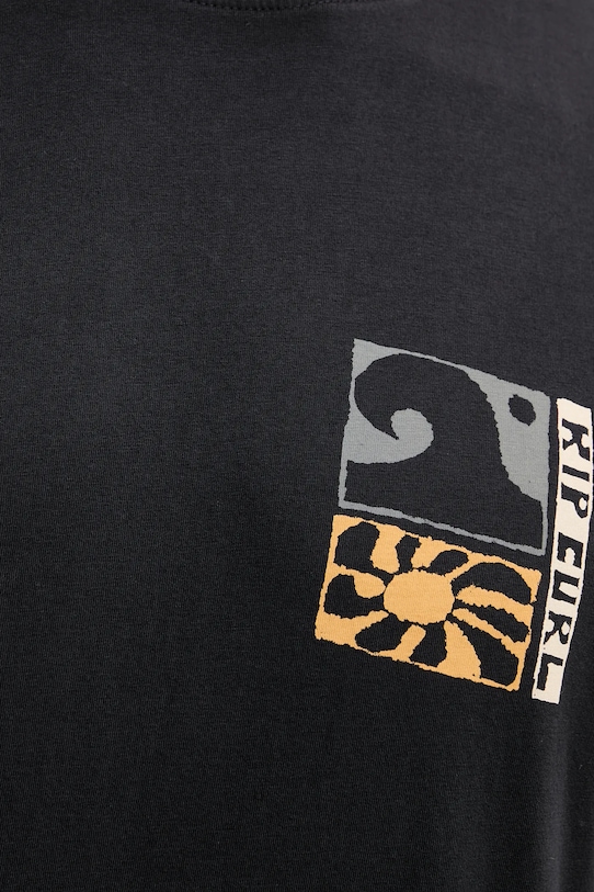 Rip Curl t-shirt bawełniany AOTS 0TUMTE czarny