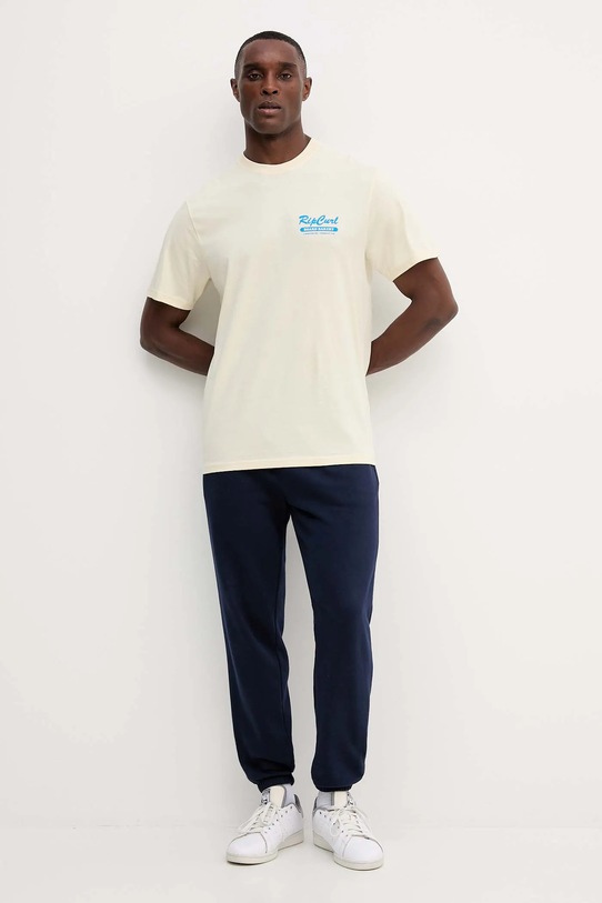 Βαμβακερό μπλουζάκι Rip Curl 0U7MTE μπεζ AW25