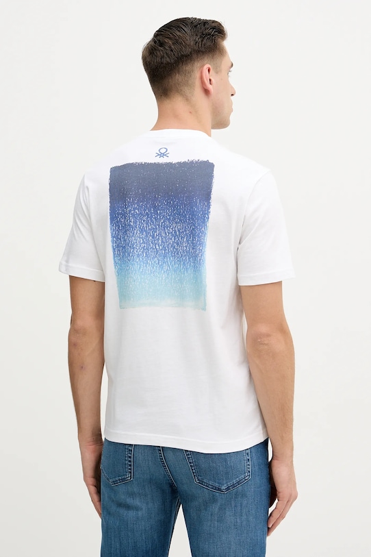 Odzież United Colors of Benetton t-shirt bawełniany 3MI5U10BD biały