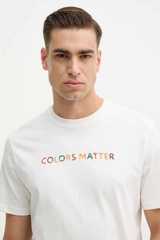 Bavlněné tričko United Colors of Benetton béžová 3MI5U10BD