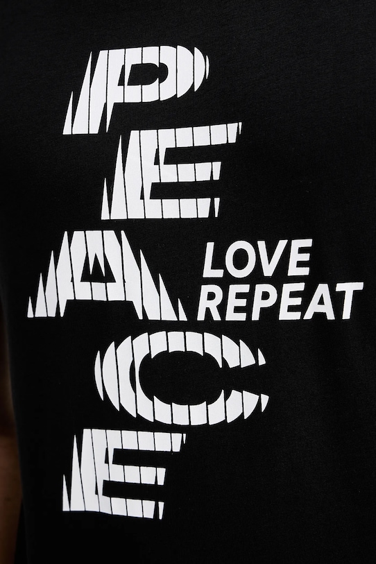 Βαμβακερό μπλουζάκι United Colors of Benetton 3MI5U10BD μαύρο