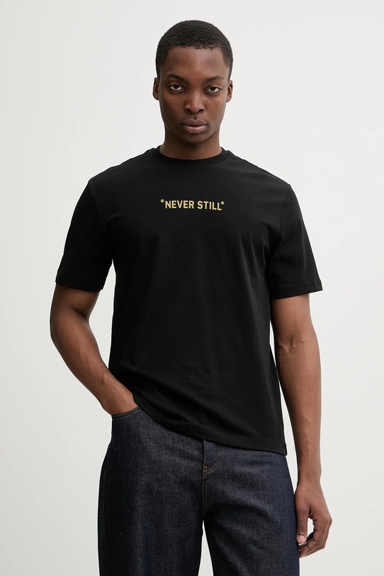 Дрехи Памучна тениска United Colors of Benetton 3MI5U10BG черен