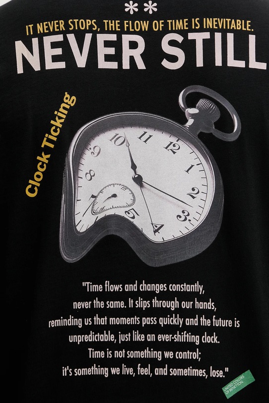 Памучна тениска United Colors of Benetton 3MI5U10BG черен